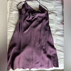 Silk purple slip dress